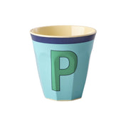 Melamin Becher "Vintage - Buchstabe P"- M (Mint)