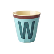 Melamin Becher "Vintage - Buchstabe W"- M (Mint)
