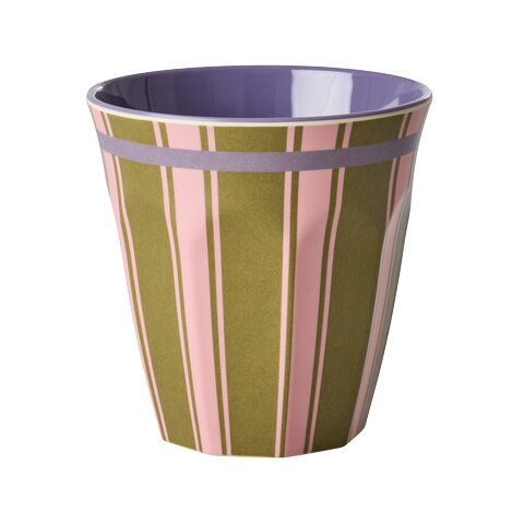 Melamin Becher "Stripe Delight" - M (Braun)