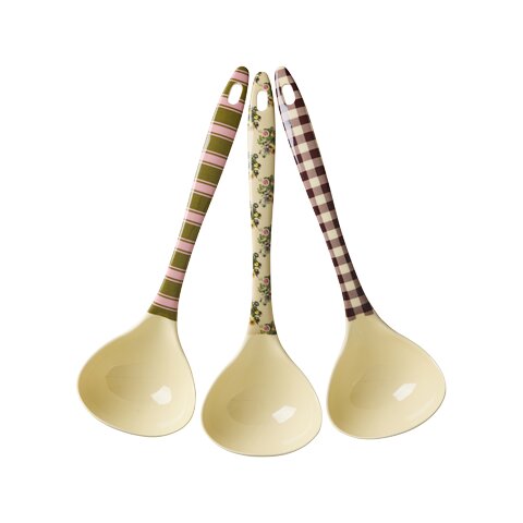 Melamin Suppenlöffel "Retro Bouquet - Bon Vivant" - 27,5x8,5 cm (Creme)
