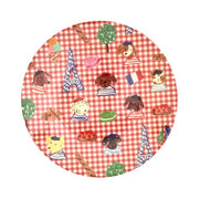 Melamin Runder Dessertteller "Kids in Paris" - 20 cm (Rot)