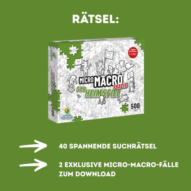 Puzzle-Box mit Stadtplan, grünem Schriftzug und 500 Teile
