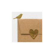 Glückwunschkarte Gutscheinkarte "Happy Birthday" - 12x17 cm (Herz/gold)