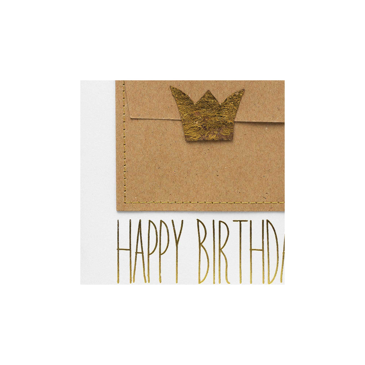Glückwunschkarte Gutscheinkarte "Happy Birthday" - 12x17 cm (Herz/gold)