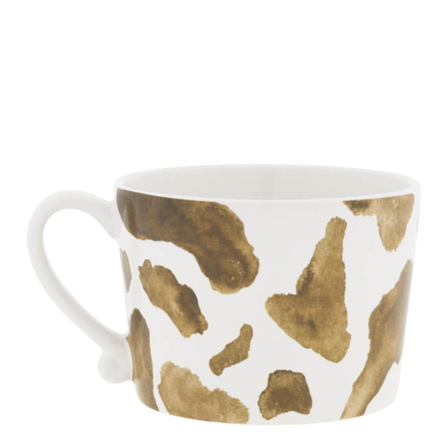 Tasse "Kuh" - 10x8x7 cm (Weiß/Braun)