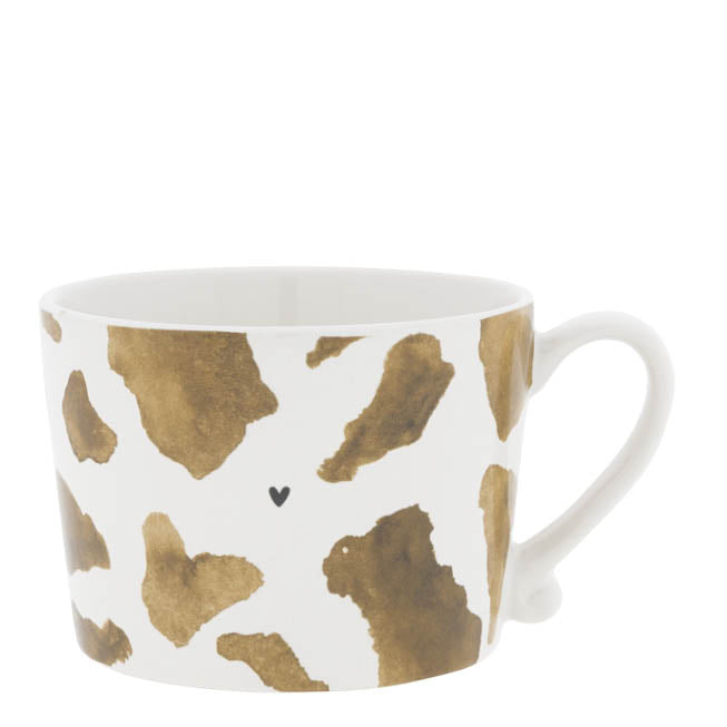 Tasse "Kuh" - 10x8x7 cm (Weiß/Braun)