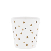Tasse "Confetti" - 9x9x7,5 cm (Weiß/Braun)