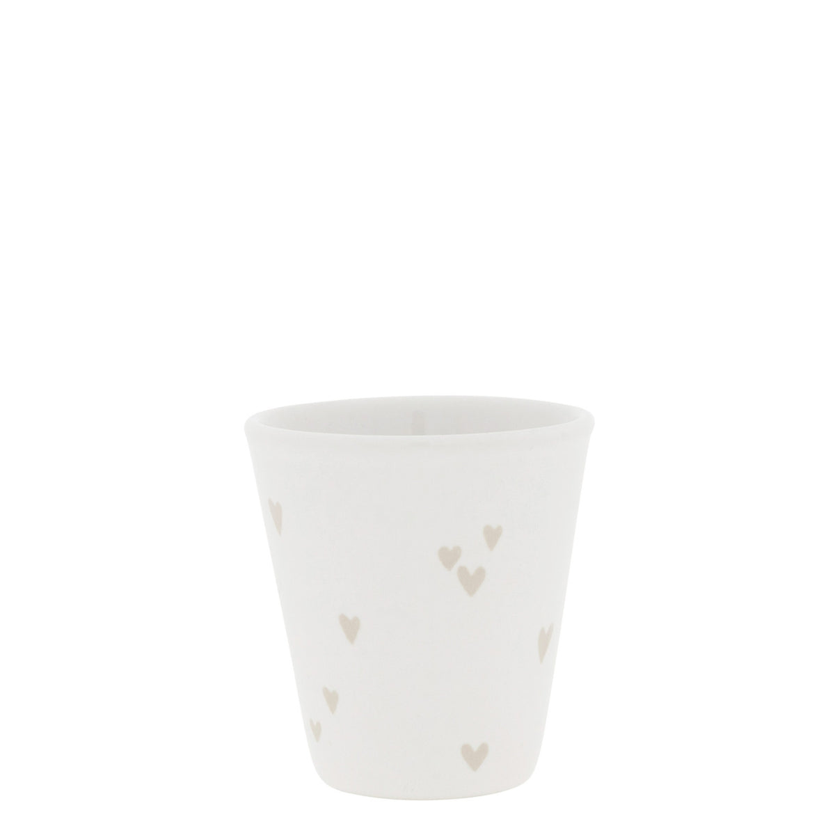 Espressotasse "Paperlook - Hearts" - 4,4x6,2x6,6 cm (Natur)