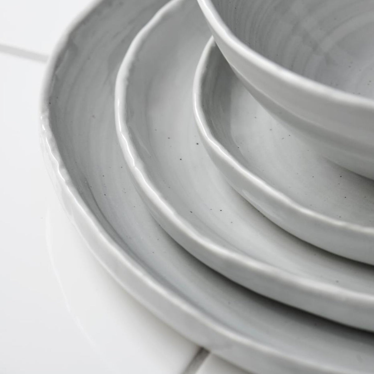 Dessertteller "Waves" - 16,5 cm (Grau)