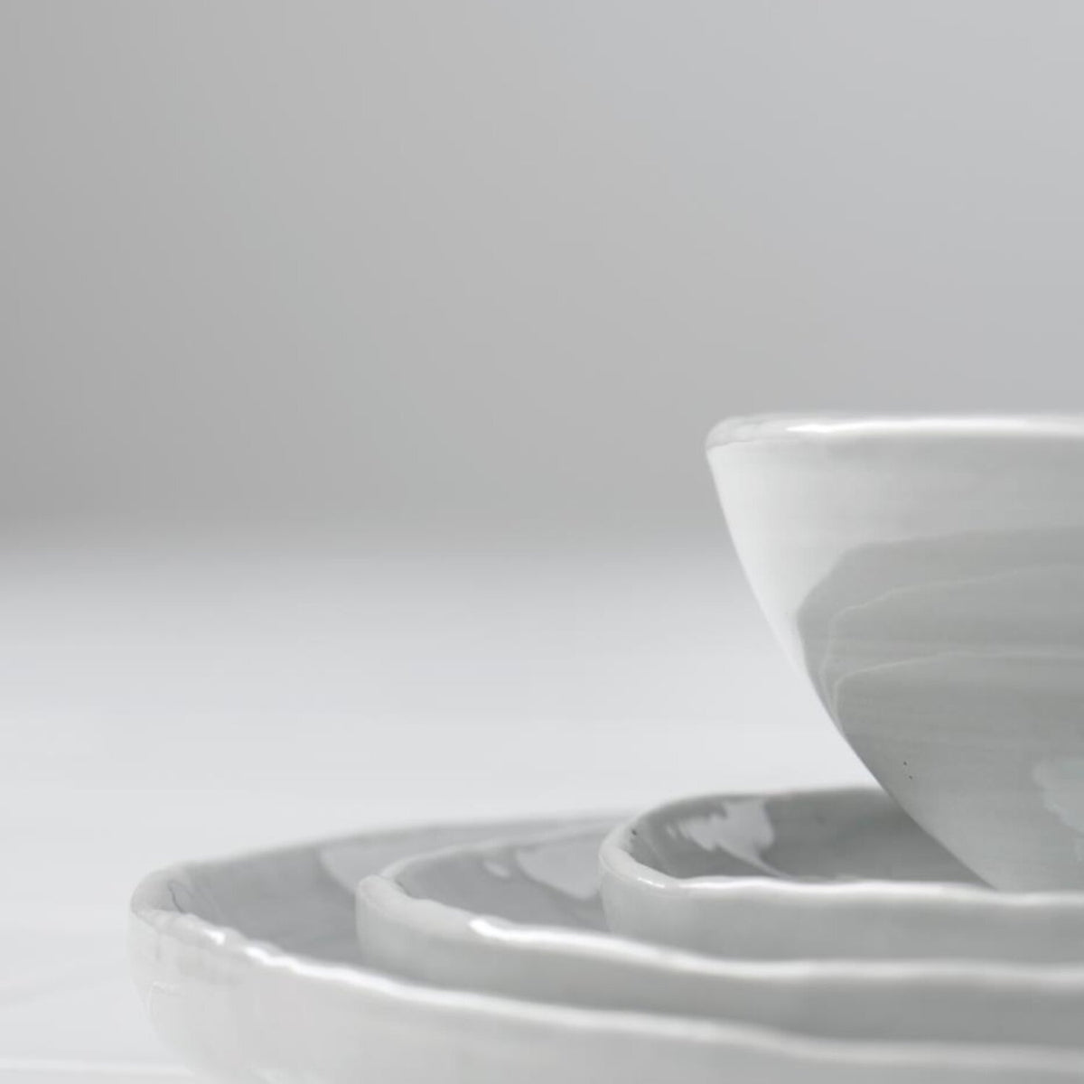 Dessertteller "Waves" - 16,5 cm (Grau)