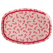 Melamin Rechteckige Platte "Candy Cane" - 30x22 cm (Rosa)