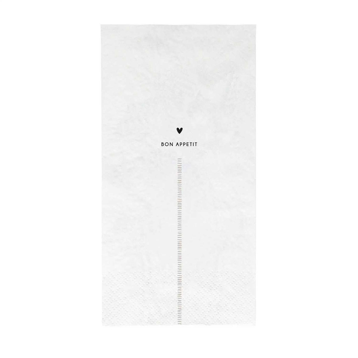 Papierserviette "Ciao Bella" - 10x20 cm (Weiß)