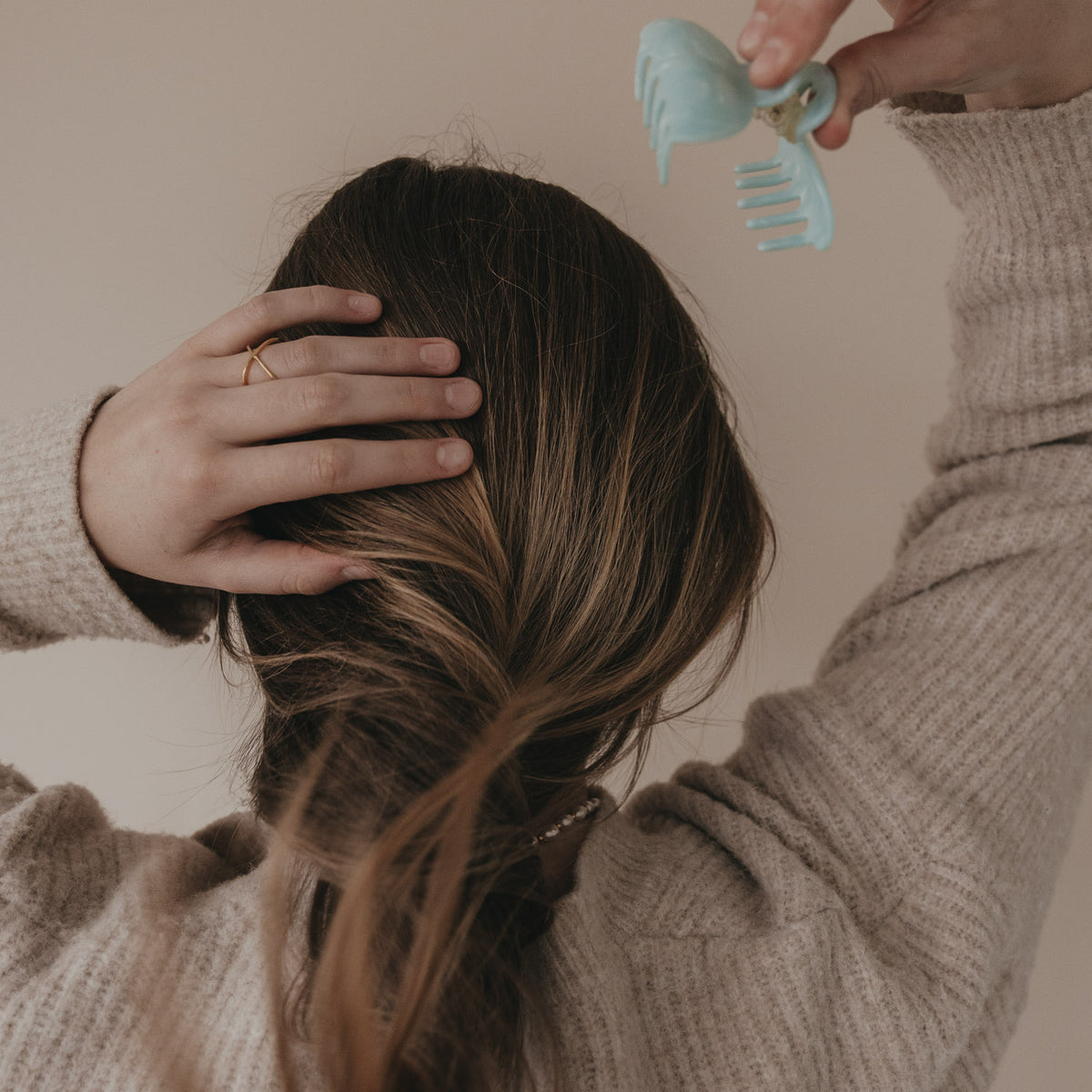 Haarspange "Herz" - Groß (Mint)