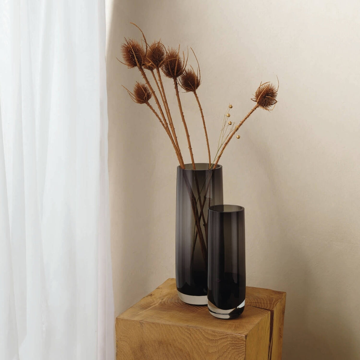 Vase - 10,5 x 29 cm (Grau)