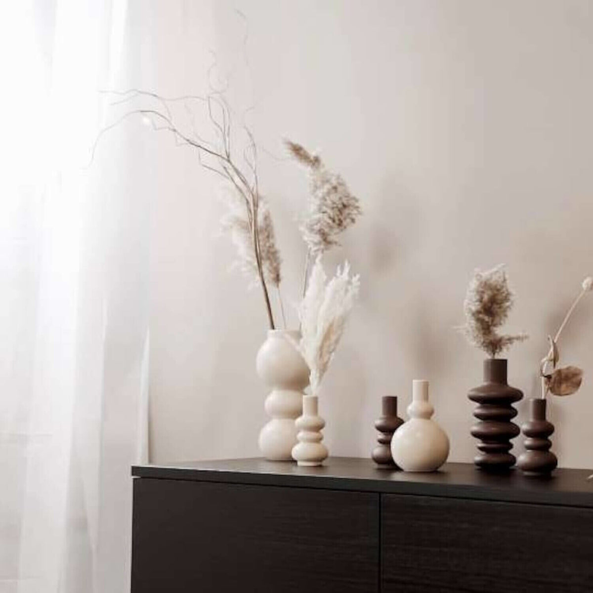 Vase "Como" - 4x18 cm (Braun)