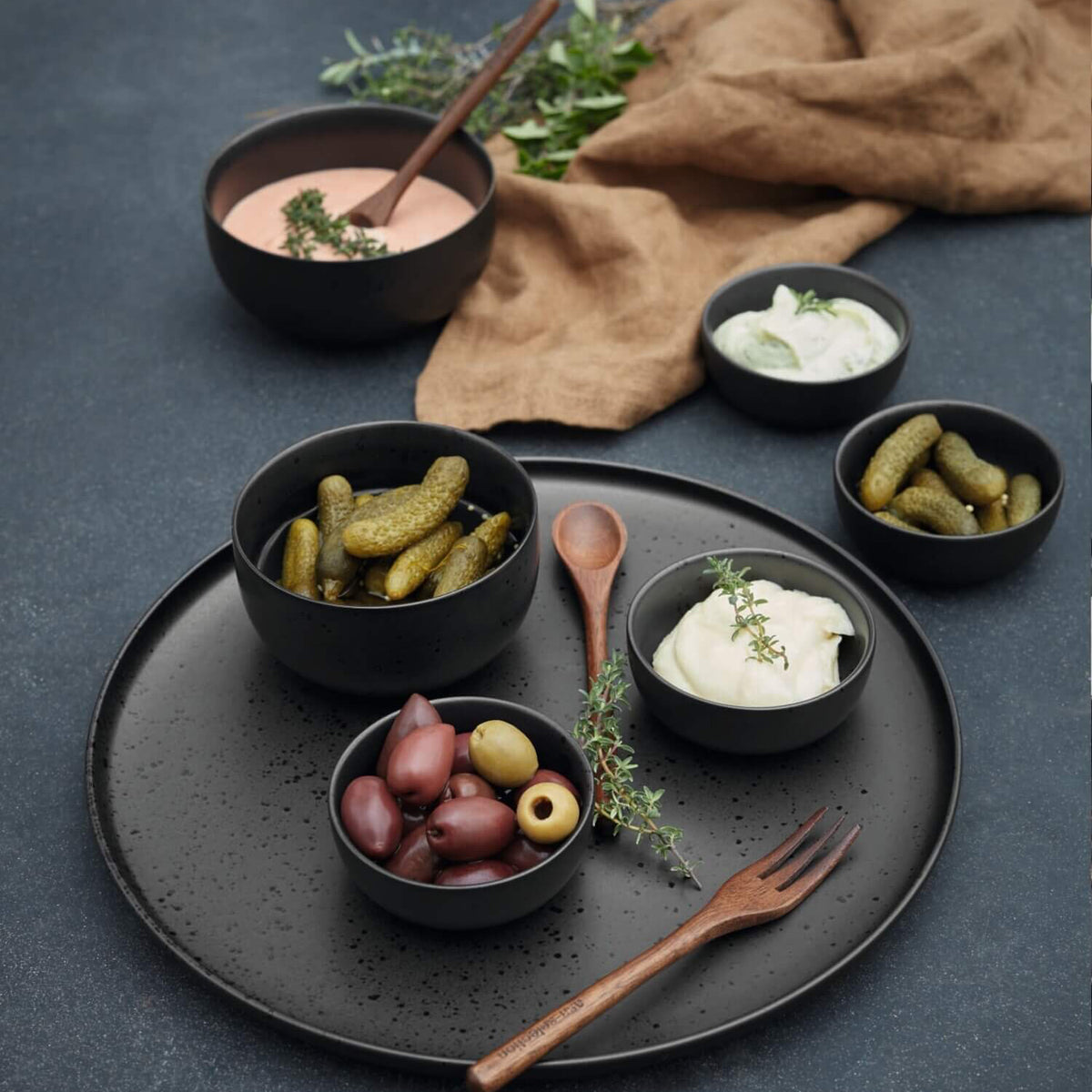 Brotteller "Coppa Kuro" - 15 cm (Schwarz)