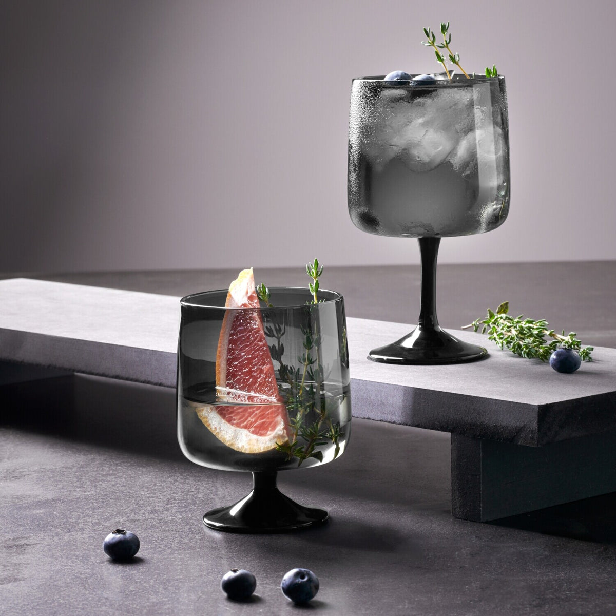 Stielglas - 200 ml (Grau)