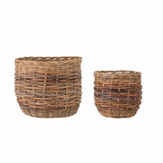 Rattan-Körbe "Lalou" im 2er-Set (Braun)