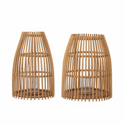 Rattan-Laterne "Cawo" im 2er-Set (Natur)