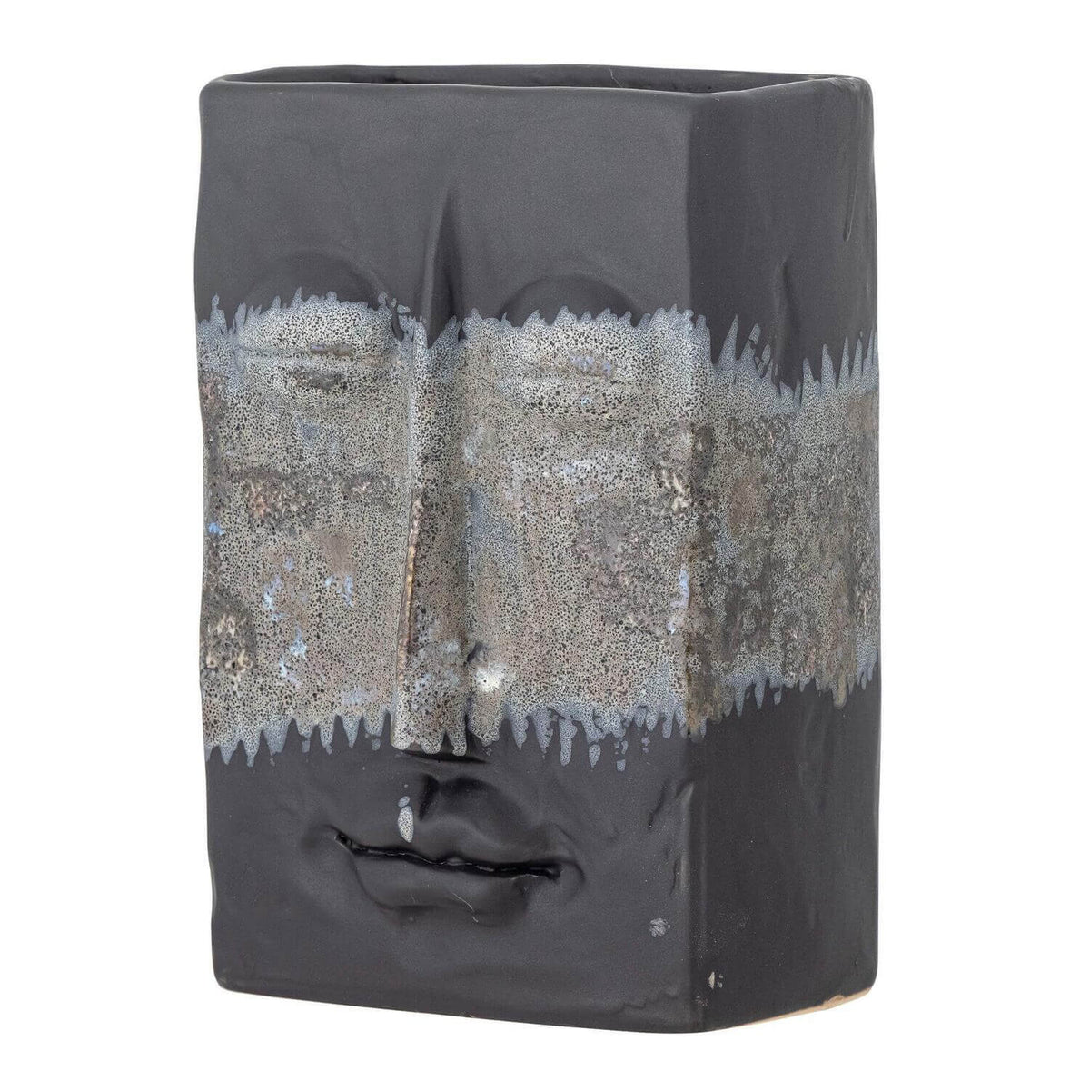 Vase "Nasru" - 15x10,5x22 cm (Schwarz)