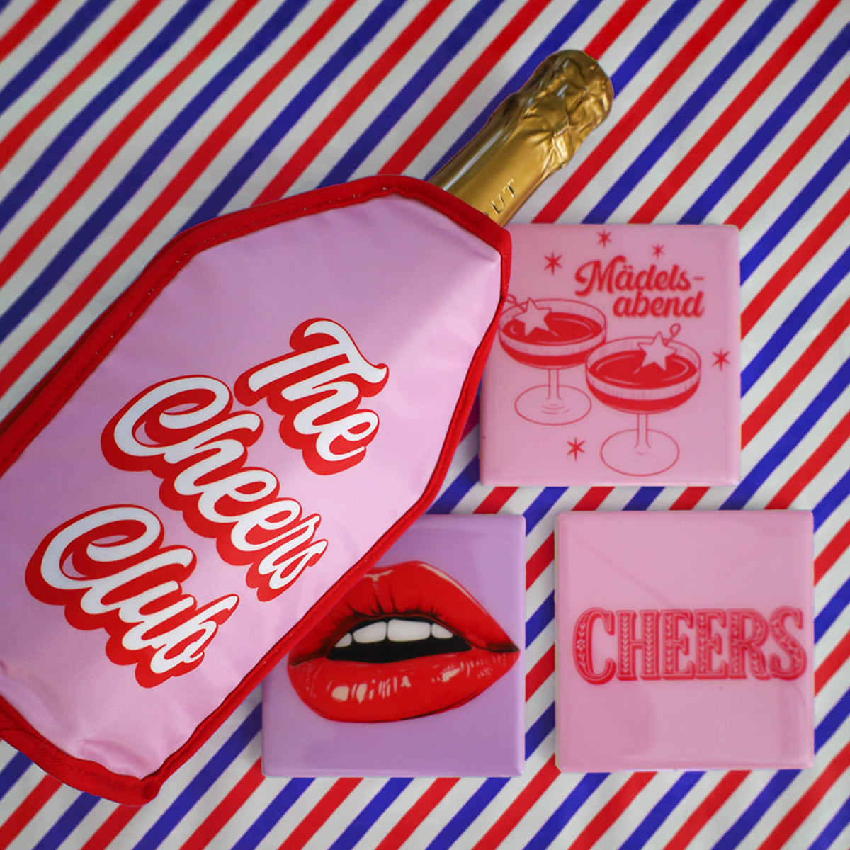 Kühlmanschette "Froid - The Cheers Club" - 16x2x23,5 cm (Rosa)