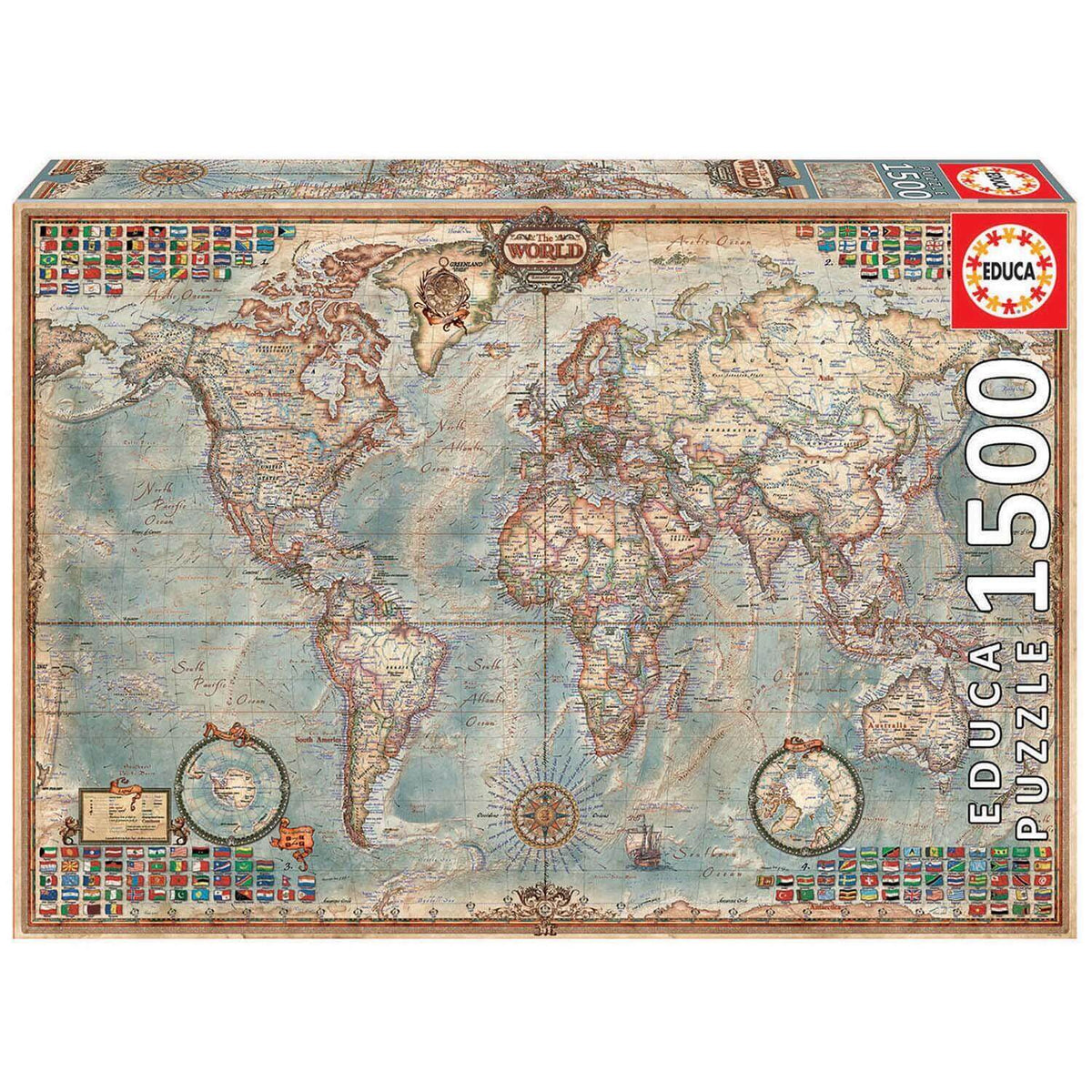 Antike Weltkarte - 1500 Teile