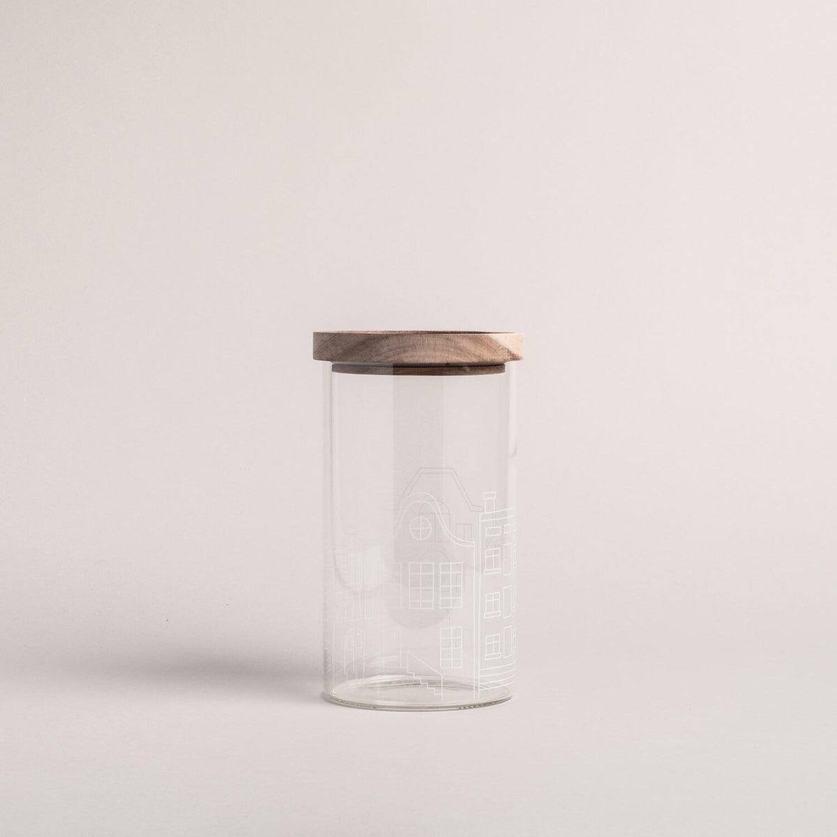 Vorratsglas "Häuser" - 9,5x19 cm (Transparent)