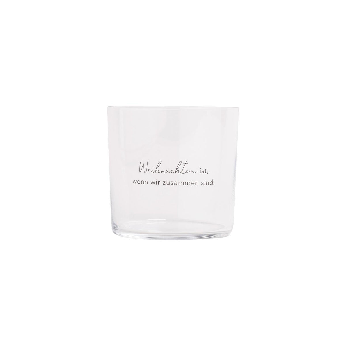 Trinkglas "Weihnachten ist" - 350 ml (Transparent)