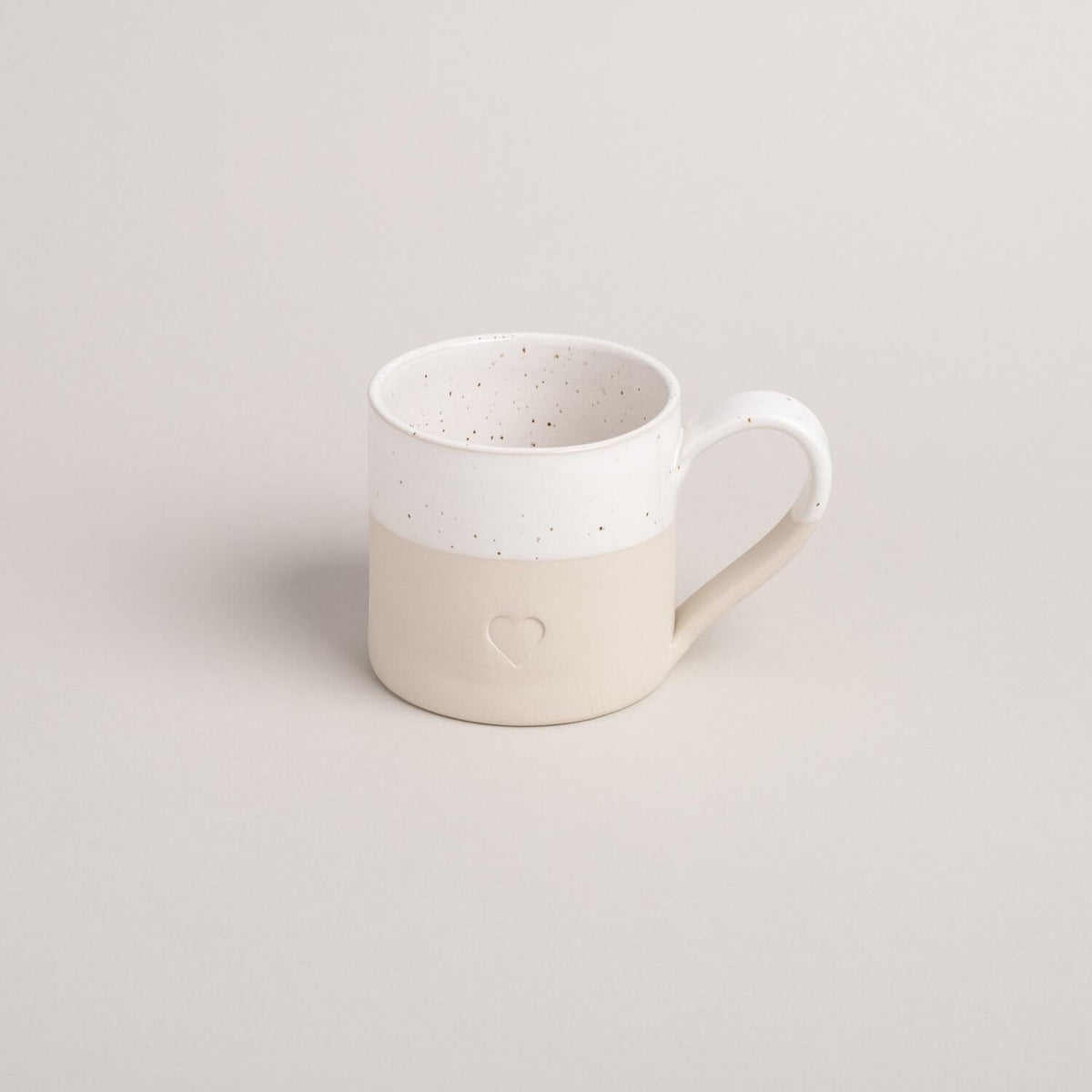 Große Tasse "Herz" - 450 ml (Natur)