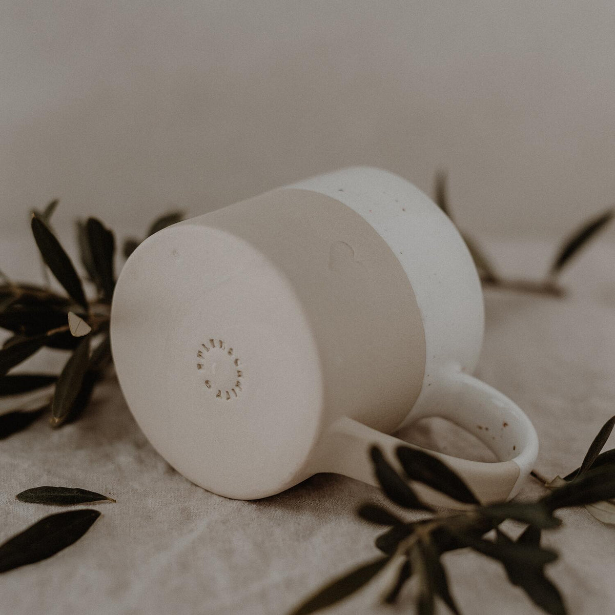Große Tasse "Herz" - 450 ml (Natur)