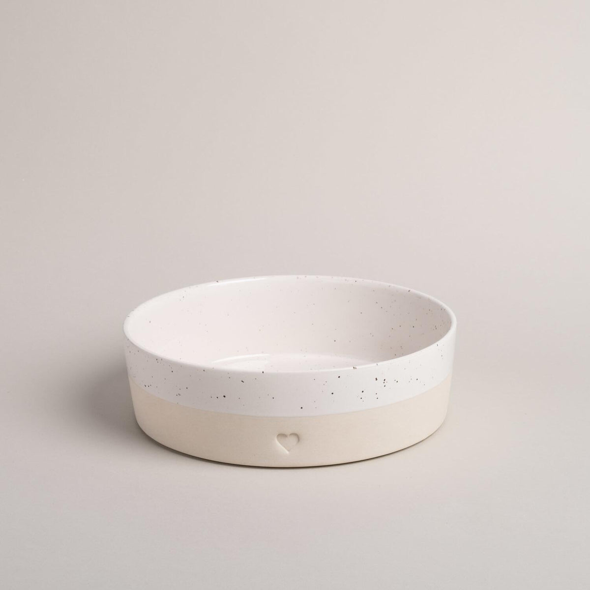 Schale "Herz" - 27x8 cm (Creme)