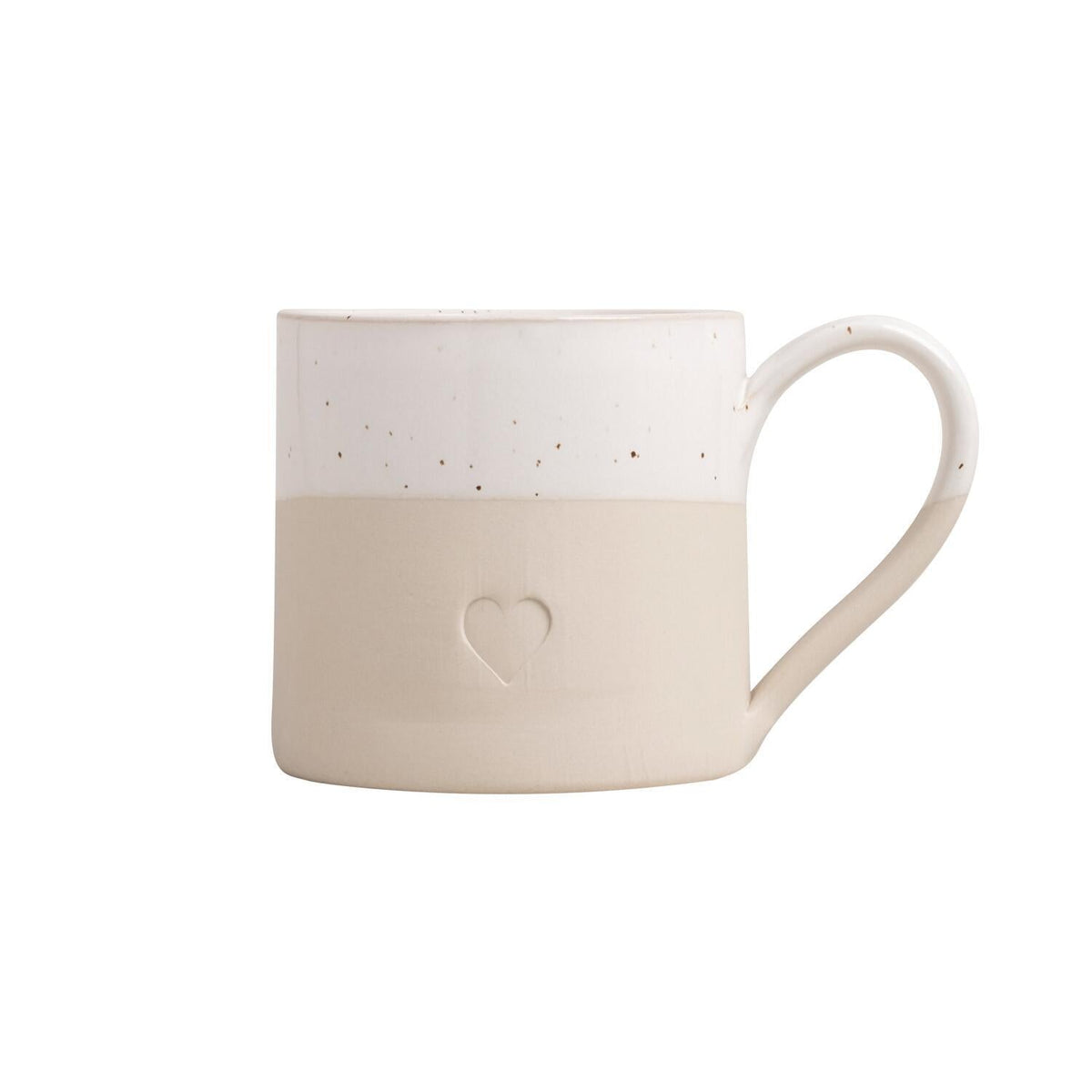 Große Tasse "Herz" - 450 ml (Natur)