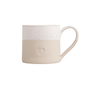 Große Tasse "Herz" - 450 ml (Natur)