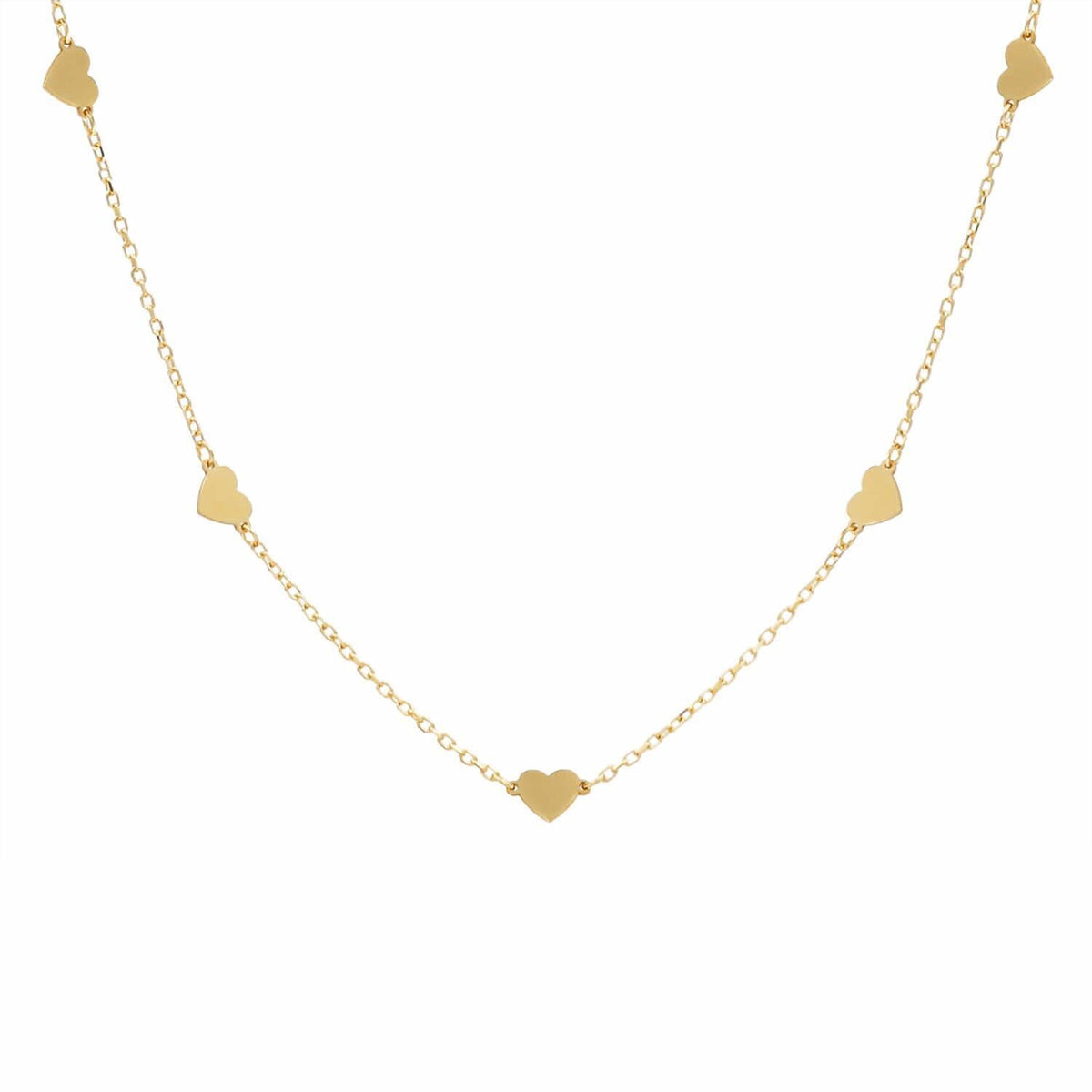 Herz-Kette "Lisa" - 40-45,5 cm (Gold)