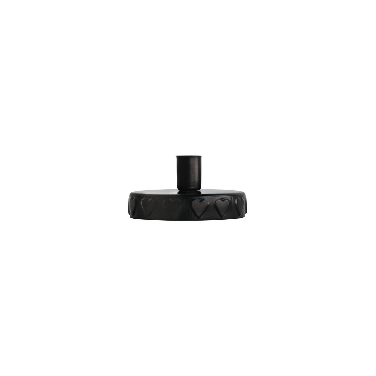 Kerzenhalter "Mini Herzen" - 6,3x4,9 cm (Schwarz)