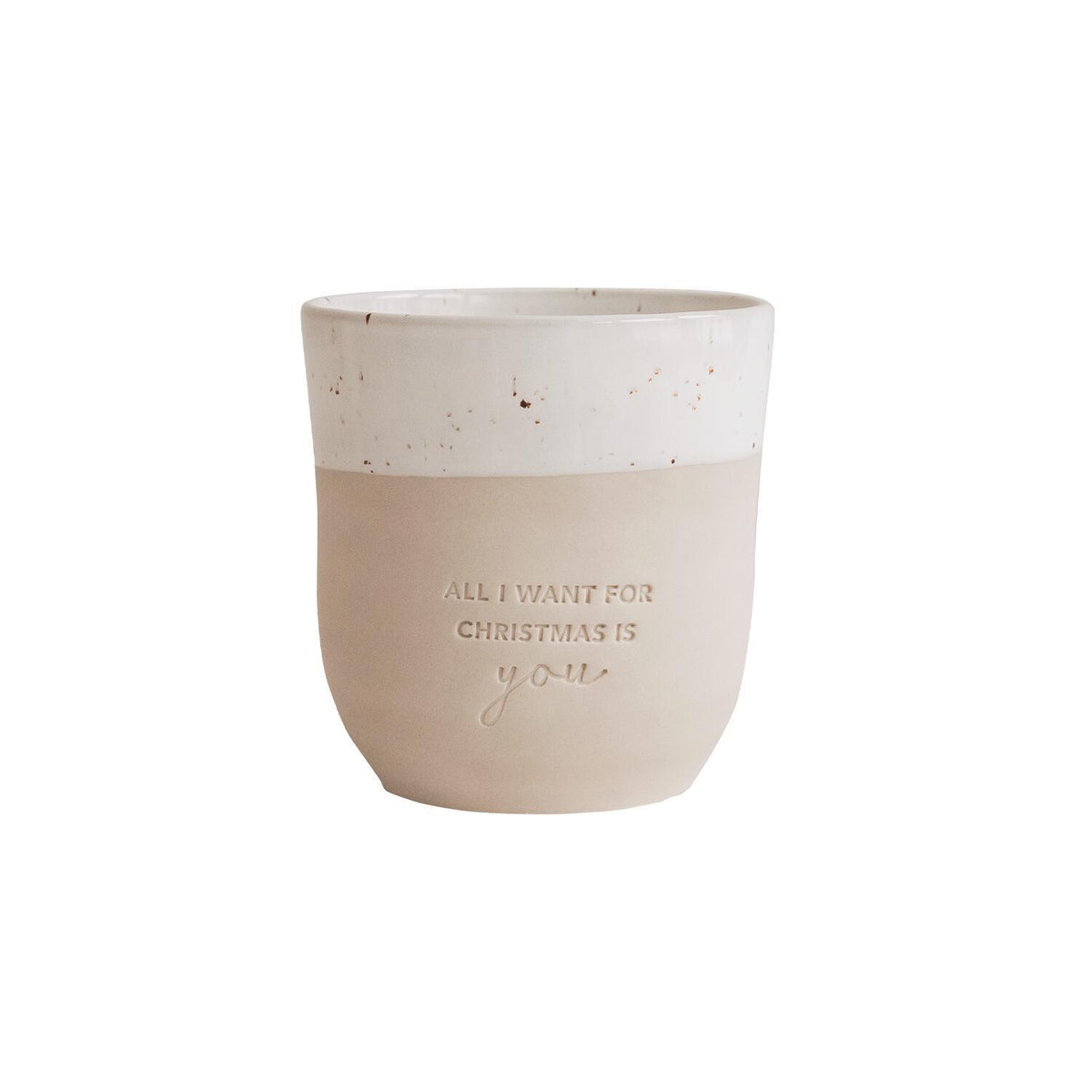 Limitierter Becher "All i want for christmas" - 320 ml (Natur)
