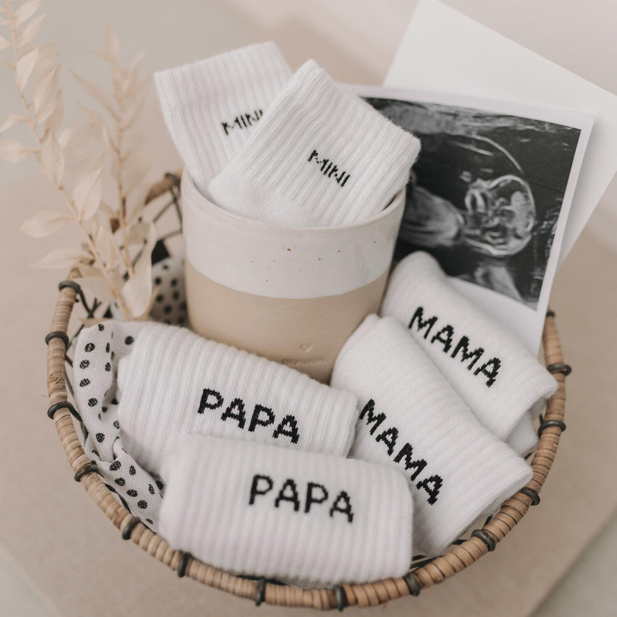 Babysocken "Mini" - 3 Monate (Weiß)