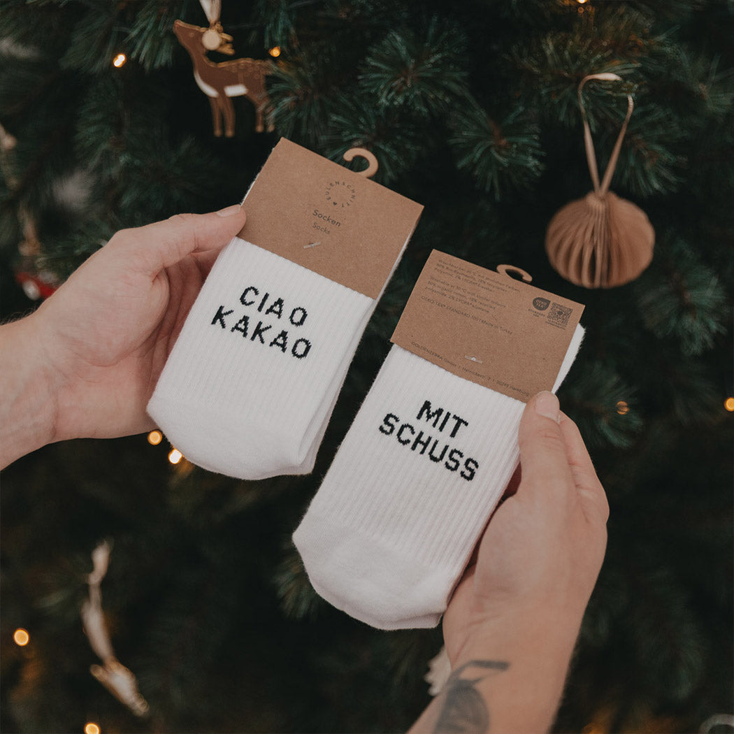 Socken "Mit Schuss" (Weiß)