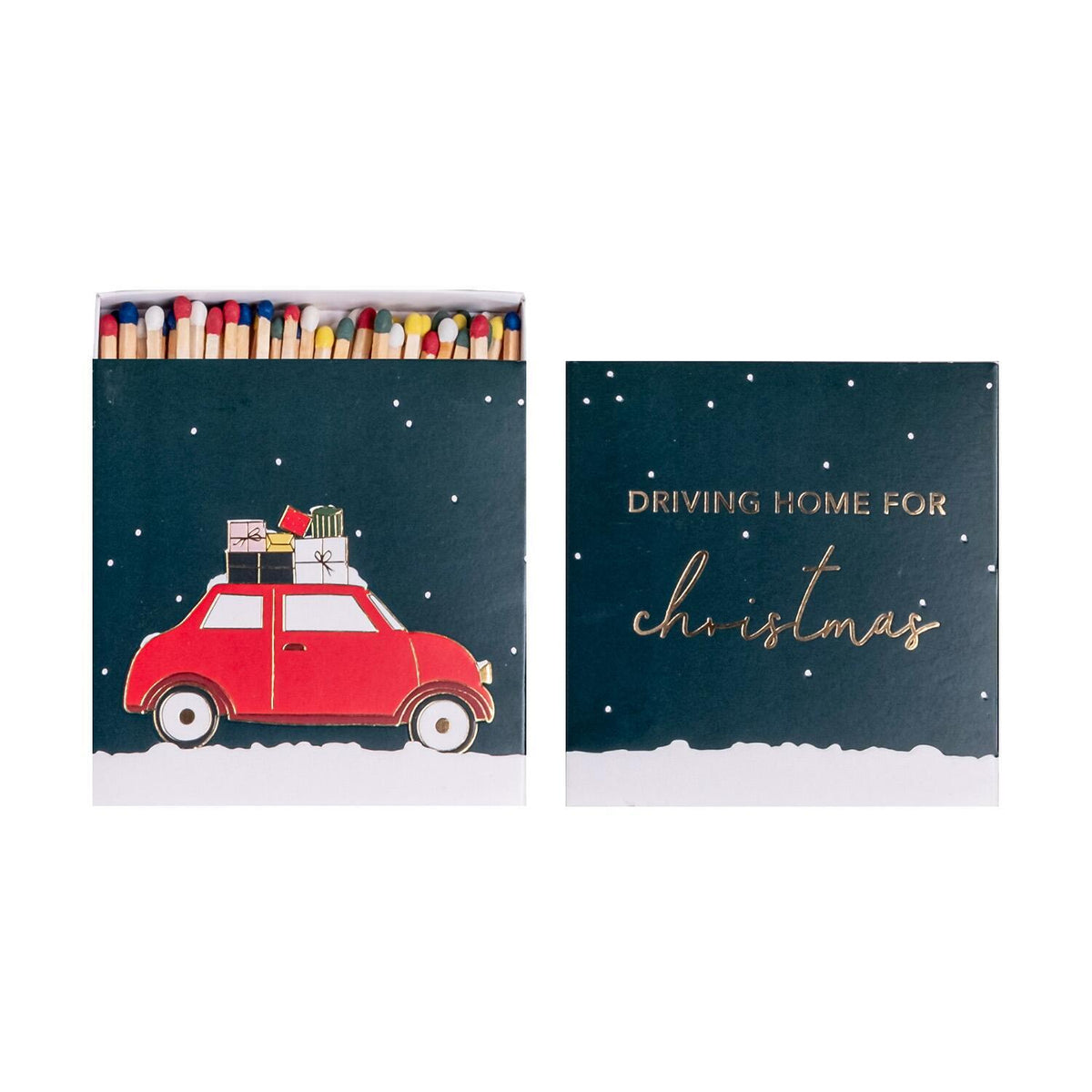 Streichhölzer "Christmas Car" - 10,1x10,3x1,5 cm (Grün)