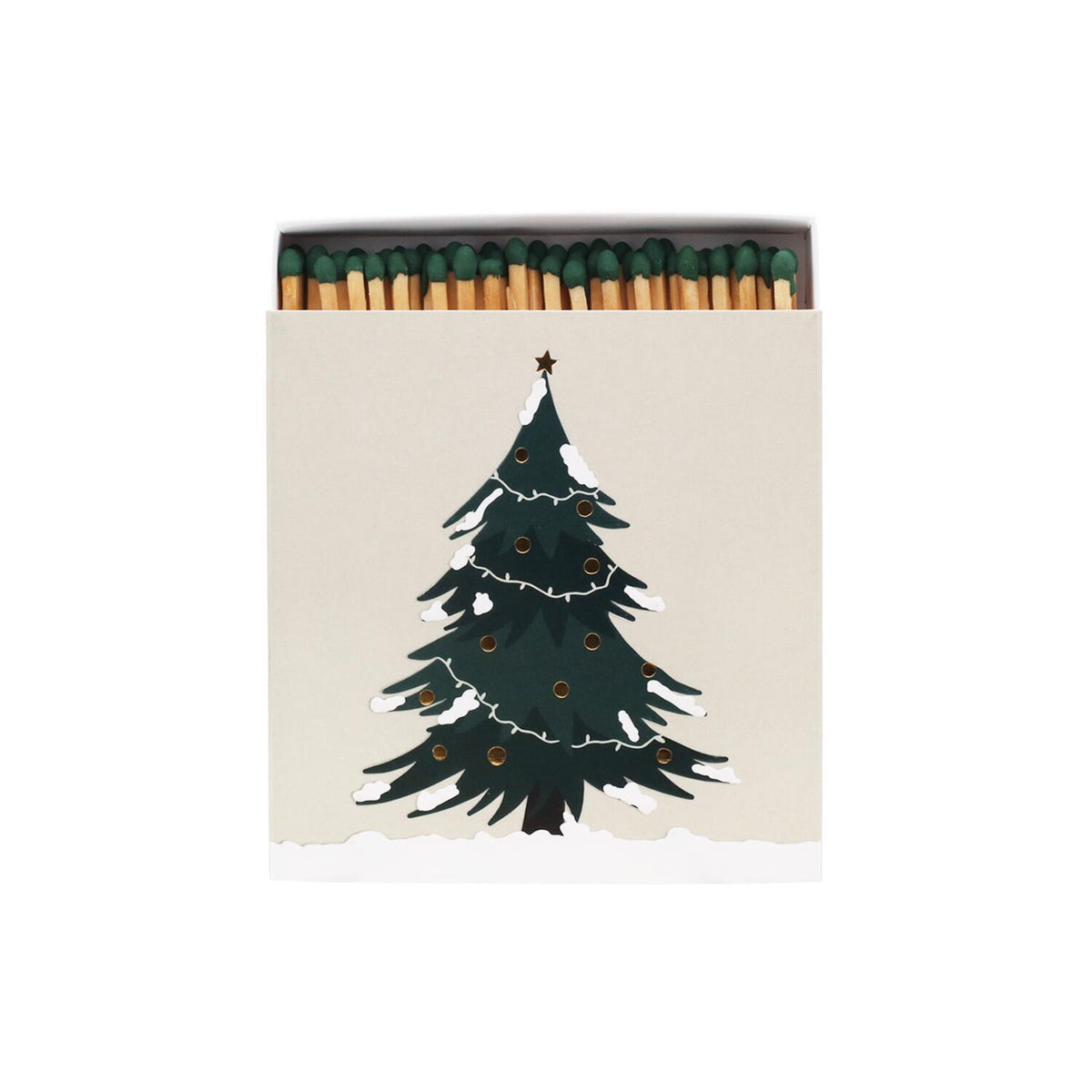 Streichhölzer "Weihnachten" - 10,1x10,3x1,5 cm (Weiß)