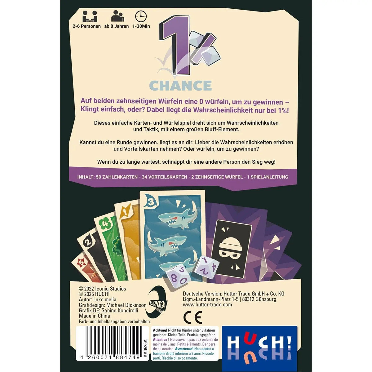 Kartenspiel-Box Rückseite mit Spielregeln, Inhaltsangaben und Kartenillustrationen