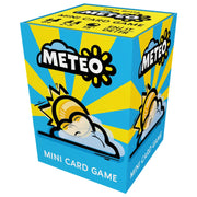 Meteo Mini-Card-Game Spielbox mit Wetter-Illustration und Schriftzug „MINI CARD GAME“.