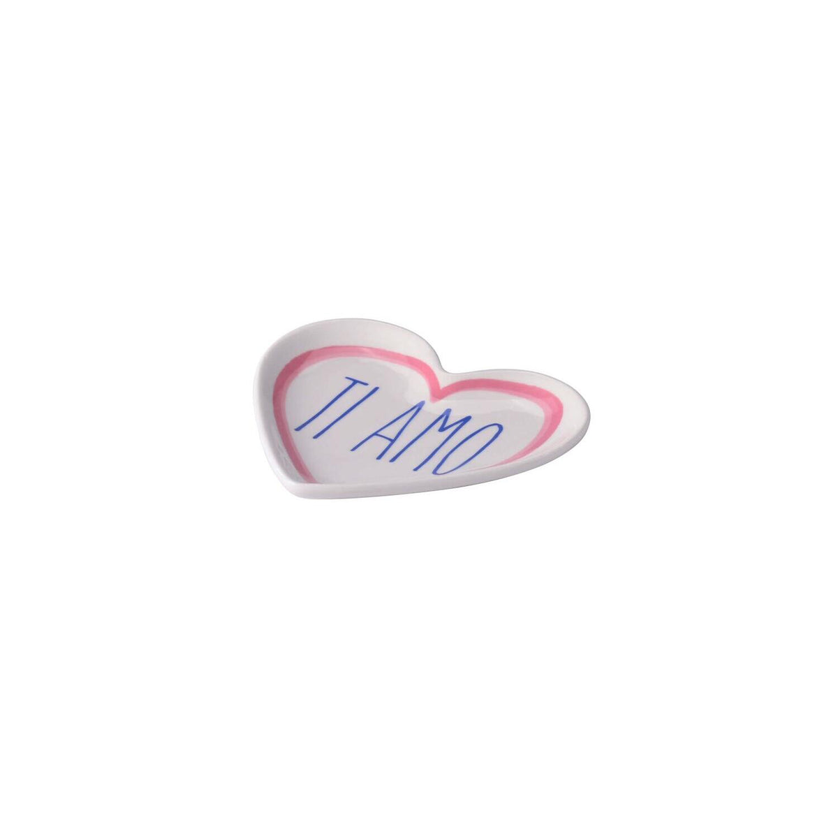 Deko-Teller "Love Plates - Ti amo" - 11,5x1x10 cm (Weiß)