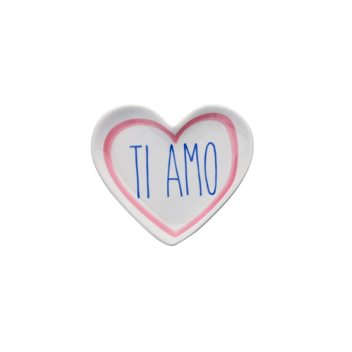 Deko-Teller "Love Plates - Ti amo" - 11,5x1x10 cm (Weiß)