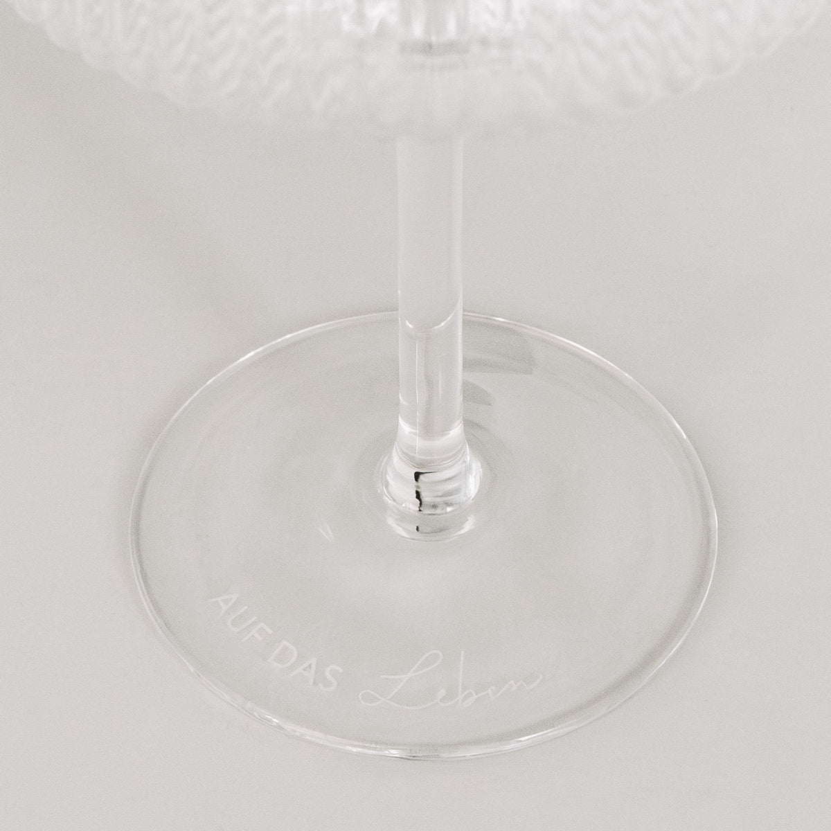 Champagnerglas "Auf das Leben" - 150 ml (Transparent)