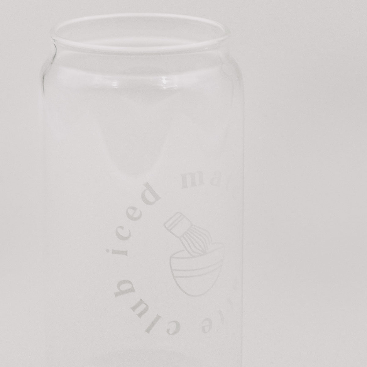 Hohes Trinkglas "Iced matcha latte club"