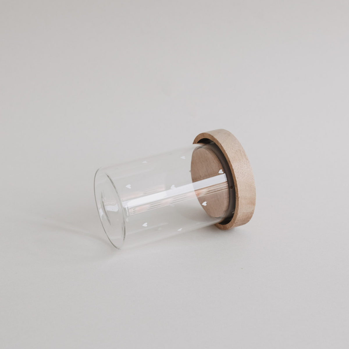 Mini Vorratsglas "Herzen" (Weiß)