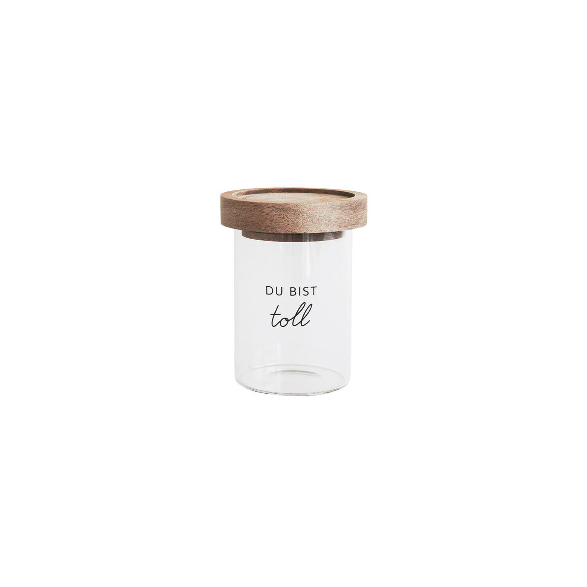 Mini Vorratsglas "Du bist toll" - 7,2x9,7 cm (Schwarz)