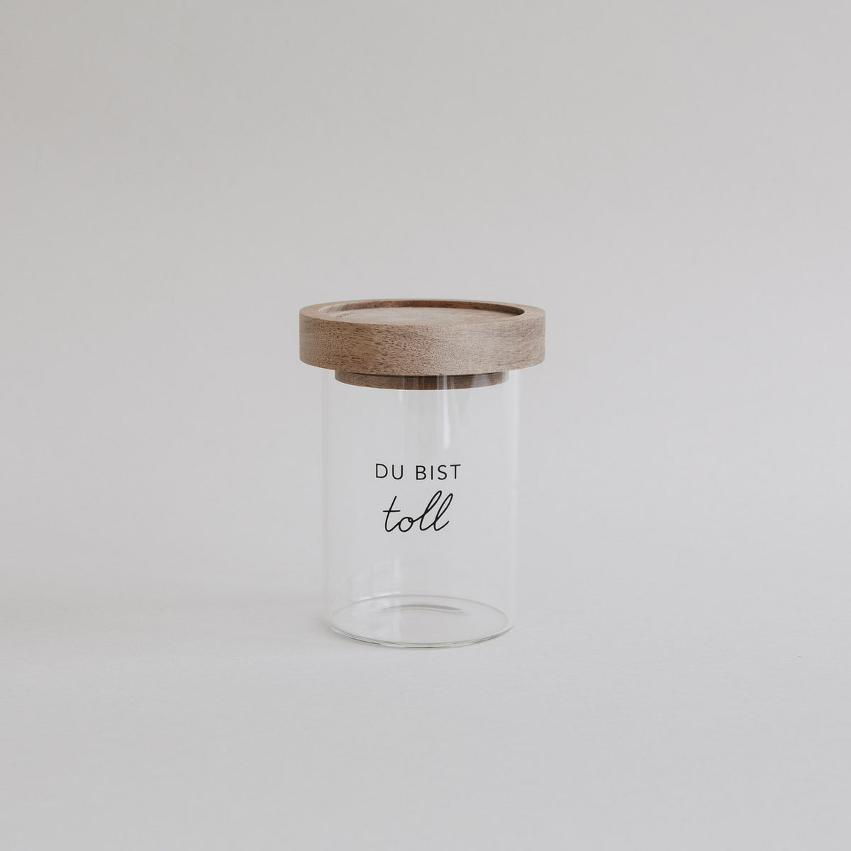 Mini Vorratsglas "Du bist toll" - 7,2x9,7 cm (Schwarz)