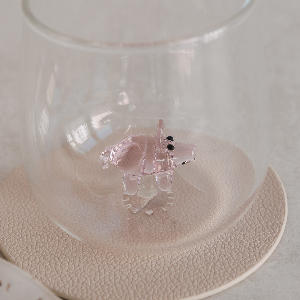 Trinkglas "Schweinfigur"